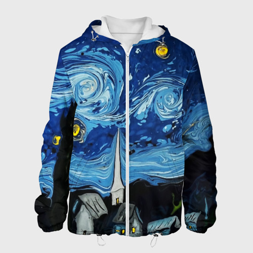 Мужская куртка 3D Звёздная ночь Вангог, цвет 3D печать