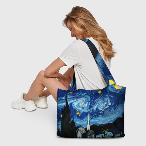 Пляжная сумка 3D Звёздная ночь Вангог - фото 6