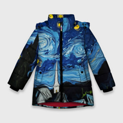 Зимняя куртка для девочек 3D Звёздная ночь Вангог