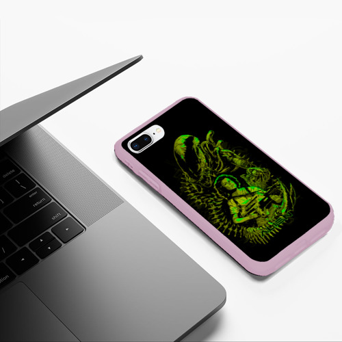 Чехол для iPhone 7Plus/8 Plus матовый Чужой, цвет розовый - фото 5