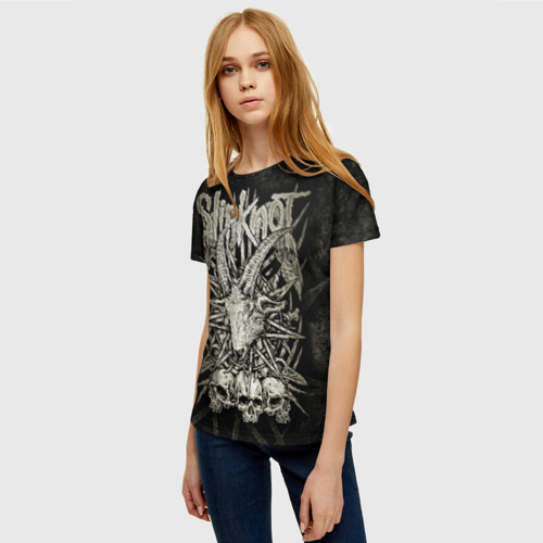 Женская футболка 3D Slipknot, цвет 3D печать - фото 3