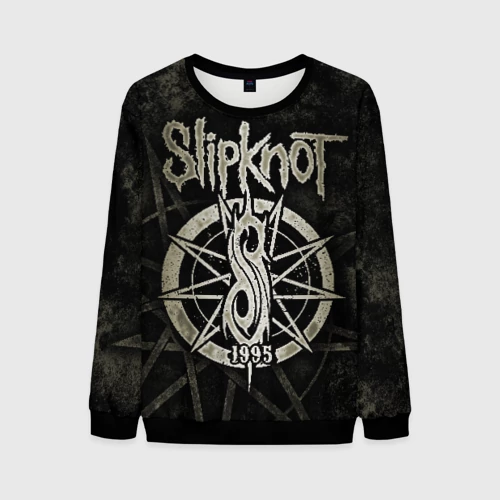 Мужской свитшот 3D с принтом Slipknot, вид спереди #2