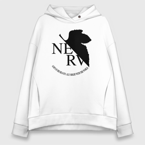 Женское худи Oversize хлопок Evangelion nerv 4