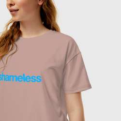 Женская футболка хлопок Oversize Бесстыдники лого - фото 2