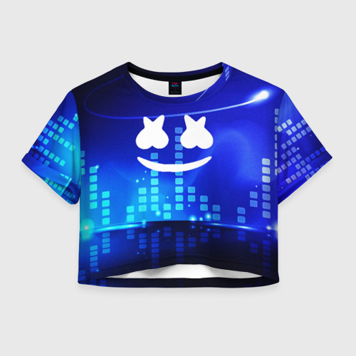 Женская футболка Crop-top 3D MARSHMELLO, цвет 3D печать