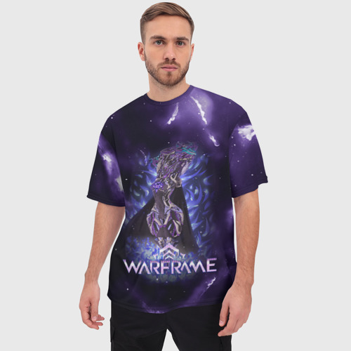 Мужская футболка oversize 3D Warframe game  logo, цвет 3D печать - фото 3