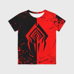Детская футболка 3D Warframe red Stalker