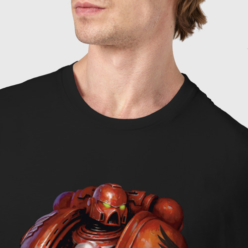 Мужская футболка хлопок Warhammer 40 000 Blood Raven, цвет черный - фото 6