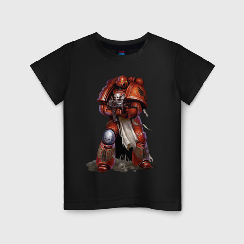 Детская футболка хлопок Warhammer 40 000 Blood Raven, цвет черный
