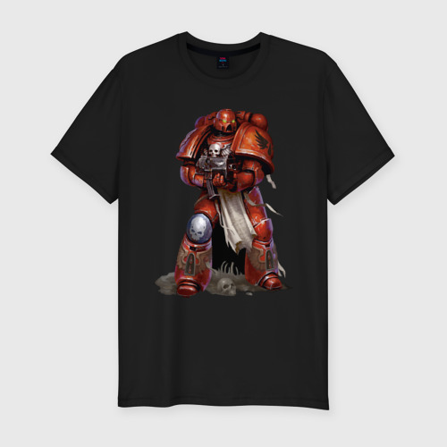 Мужская футболка хлопок Slim Warhammer 40 000 Blood Raven, цвет черный