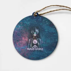 Деревянная игрушка круг Warframe game logo