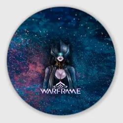 Круглый коврик для мышки Warframe game logo