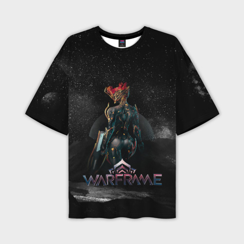 Мужская футболка oversize 3D Warframe  game logo, цвет 3D печать