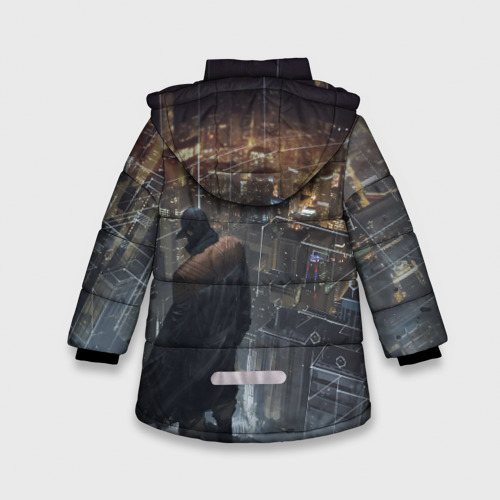 Зимняя куртка для девочек 3D Watch Dogs, цвет светло-серый - фото 2