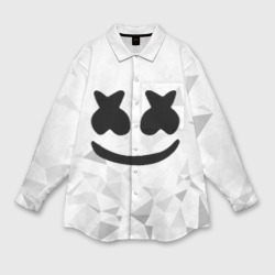 Мужская рубашка oversize 3D Marshmello капюшон