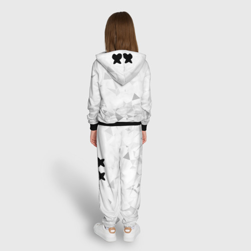 Детский 3D костюм с принтом Marshmello капюшон, вид сзади #2