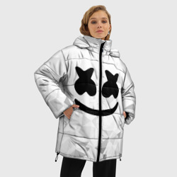 Женская зимняя куртка Oversize Marshmello капюшон - фото 2