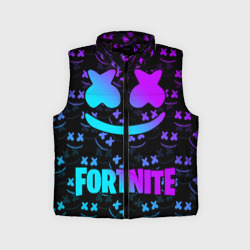 Детский жилет утепленный 3D Fortnite x Marshmello neon