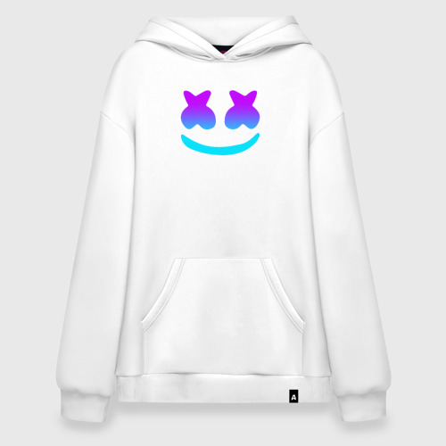 Худи SuperOversize хлопок Marshmello, цвет белый