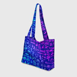 Пляжная сумка 3D Fortnite neon Фортнайт неон - фото 2