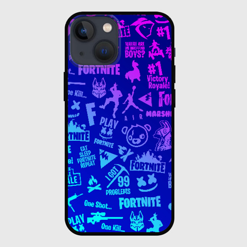 Чехол для iPhone 13 mini Fortnite neon Фортнайт неон