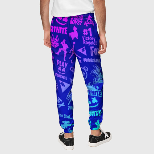 Мужские брюки 3D Fortnite neon Фортнайт неон, цвет 3D печать - фото 5