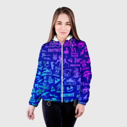 Женская куртка 3D Fortnite neon Фортнайт неон - фото 2