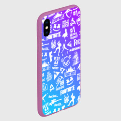 Чехол для iPhone XS Max матовый Fortnite паттерн - фото 2
