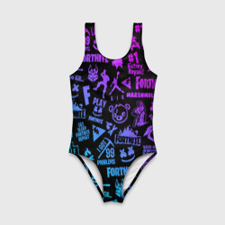 Детский купальник 3D Fortnite neon Фортнайт неон - фото 2