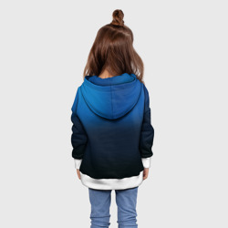 Толстовка с принтом Карась Fortnite для ребенка, вид на модели сзади №2. Цвет основы: белый