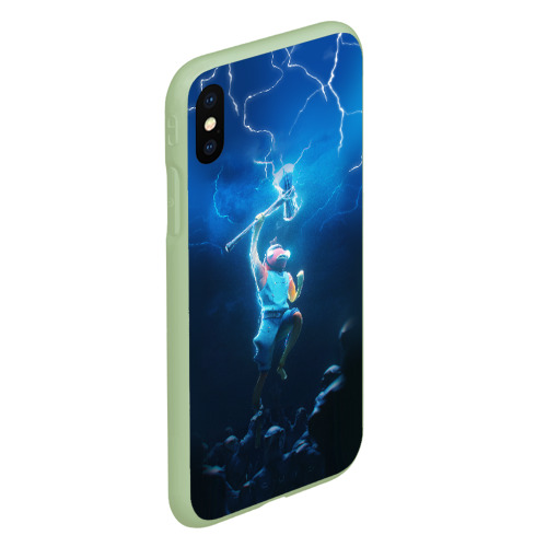 Чехол для iPhone XS Max матовый Карась Fortnite, цвет салатовый - фото 3