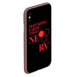 Чехол для iPhone XS Max матовый Nerv - фото 2