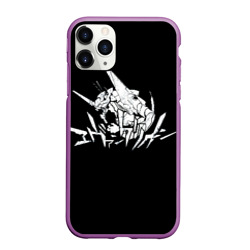 Чехол для iPhone 11 Pro Max матовый Evangelion logo