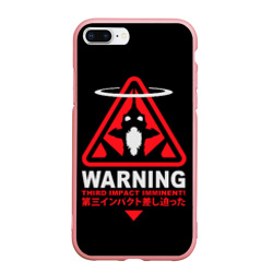 Чехол для iPhone 7Plus/8 Plus матовый Evangelion warning