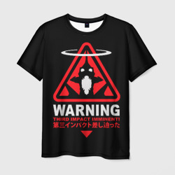 Мужская футболка 3D Evangelion warning