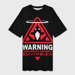 Платье-футболка 3D Evangelion warning