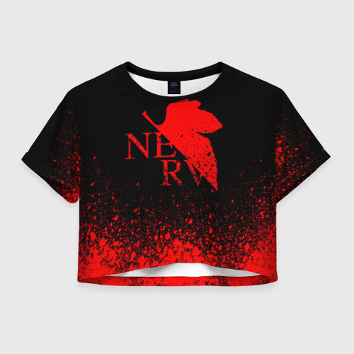 Женская футболка Crop-top 3D Evangelion nerv, цвет 3D печать