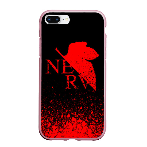 Чехол для iPhone 7Plus/8 Plus матовый Evangelion nerv, цвет розовый