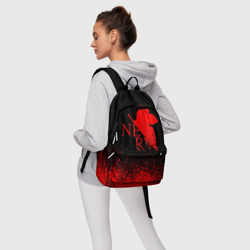 Рюкзак с принтом Evangelion nerv для любого человека, вид спереди №4. Цвет основы: белый