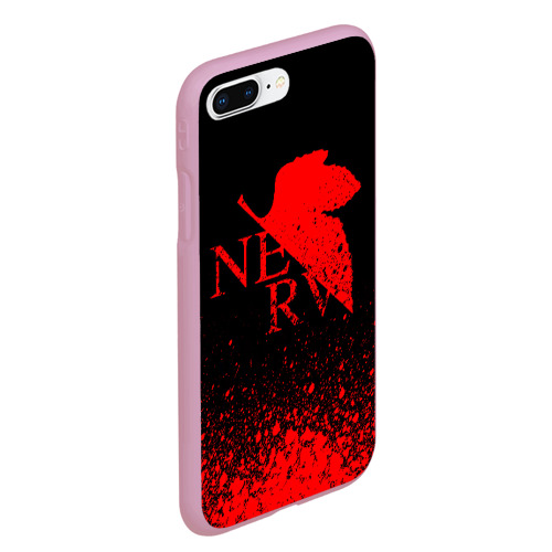 Чехол для iPhone 7Plus/8 Plus матовый Evangelion nerv, цвет розовый - фото 3