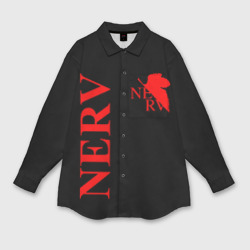 Женская рубашка oversize 3D Nerv red