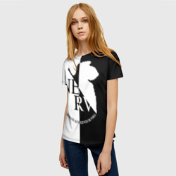 Женская футболка 3D Nerv black and white - фото 2