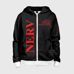 Детская толстовка 3D на молнии Nerv logo