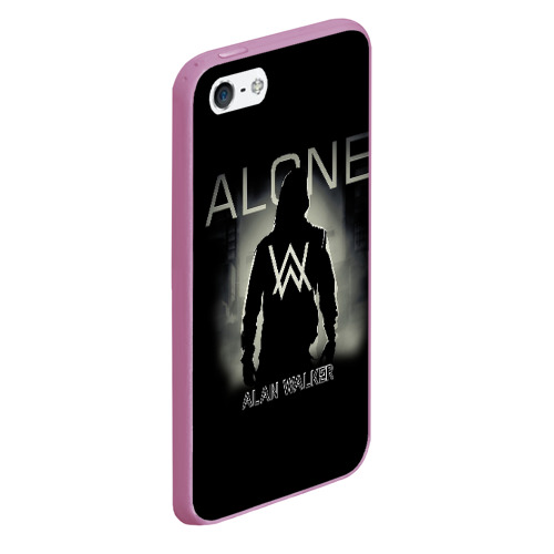 Чехол для iPhone 5/5S матовый Alan Walker, цвет розовый - фото 3