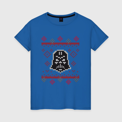 Женская футболка хлопок Darth Vader Christmas Sweater Фото 01 Женская футболка хлопок Darth Vader Christmas Sweater Фото 01