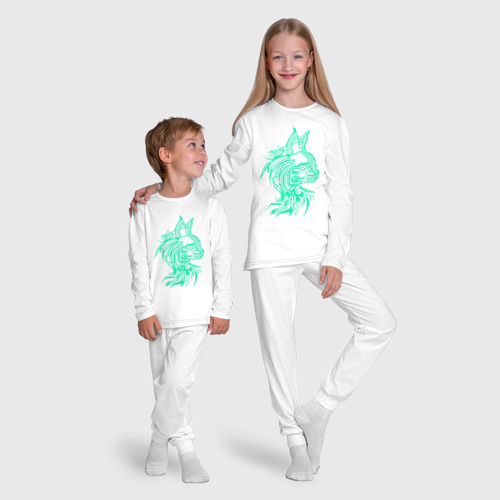 Детская пижама с лонгсливом хлопок Maine Coon , цвет белый - фото 9