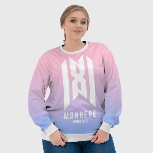 Женский свитшот 3D Monbebe - Monsta X, цвет 3D печать - фото 6