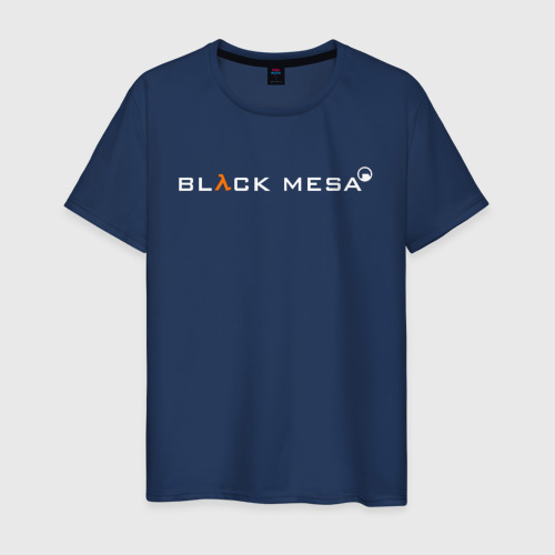 Мужская футболка хлопок Half-life black Mesa, цвет темно-синий