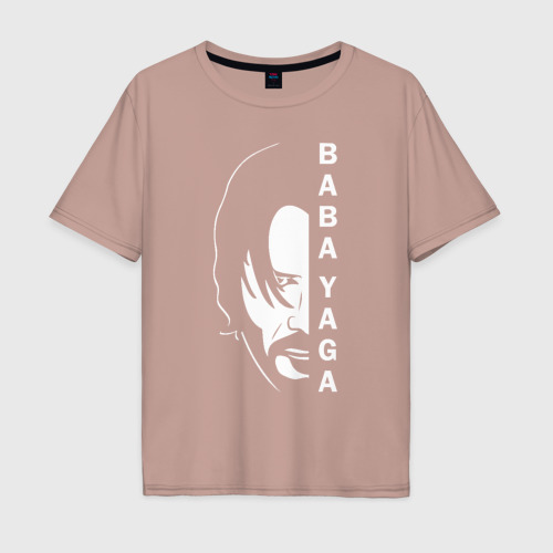 Мужская футболка хлопок Oversize с принтом John Wick - Baba Yaga, вид спереди #2