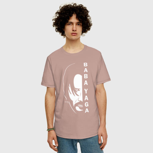 Мужская футболка хлопок Oversize с принтом John Wick - Baba Yaga, фото на моделе #1